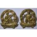 Commando Brass Collar Badges Pair
