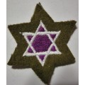 Jewish Chaplain Badge Embroidered on Felt Dinnes 1939