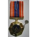 Full Size Pro Patria Medal Numbered at Back Flush Epoxy in Box w/ Cunene Button