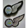 SAAF Load Master Wings x 2 (1 x Embroidered, Padded, 3 Pins & 1 x Screen Printed)