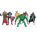 6Pcs The Avengers  and Justice League Characters
