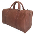100% Genuine Leather High Quality Handcrafted Duffel, Travel, Gym Bag - Unisex - Dark Brown Colour
