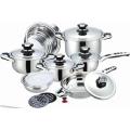 19Pc Teiliges Stainless Steel Cookware Set Made In Germany Saupcepan Casserole Frypan Cooking Pots
