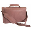 Real Leather Shoulder Briefcase,Handbag fits up to 15,6" Laptop, Apple, Mac book - Free Shipment!