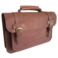 Real Leather Shoulder Briefcase,Handbag fits up to 15,6" Laptop, Apple, Mac book - Free Shipment!
