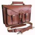 Genuine Leather Briefcase,Handbag Fits up to 15 Inch Laptop, Apple, iPad, Macbook, Computer & Tablet