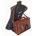 100% Real Leather Briefcase,Handbag Fits up to 14Inch Laptop, Apple, iPad,Macbook, Computer & Tablet