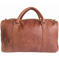 100% Full Grain Leather High Quality Handcrafted Duffel, Luggage, Travel, Gym - Dark Brown in Stock