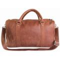 100% Full Grain Leather High Quality Handcrafted Duffel, Luggage, Travel, Gym - Dark Brown in Stock