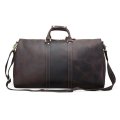 15" Full Grain Leather Laptop Duffel Bag  | Travel | Luggage | Gym | Weekender | Dark Brown Color