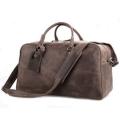 Handmade Full Grain Leather Travel Bag / Luggage / Sport Bag / Weekend Bag - Dark Brown