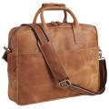 15 Inch Full Grain Leather Briefcase, Messenger Bag, Fits Mac book, Laptop, iPad, Mobile Phone