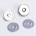10 Sets Magnetic Bag Clasps 18mm Silver Coloured, Metal