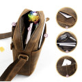 Genuine Leather All In One Messenger Bag - Dark Brown Color