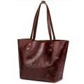 Full Grain Leather Classic Tote Handbag, Shoulder Bag - Dark Brown Colour Available