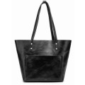 Full Grain Leather Classic Tote Handbag, Shoulder Bag - Black Colour Available