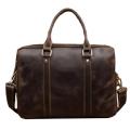 15 Inch Full Grain Leather Briefcase, Messenger Bag, Fits Mac book, Laptop