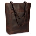 Women Genuine Leather Shoulder Tote Bag Purse Large Handbag - Carries up to 14 Inch Laptop