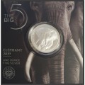 SCARCE!!! 2019 BIG 5 `Lion` SILVER // In Original Packaging From SA Mint