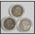 ZAR 1893 - ZAR 1895 - ZAR 1896 // 6D COINS // 3 COINS FOR 1 BID