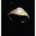 9ct Yellow Gold carved detail 0.78ct Diamond Ring 9ct Yellow Gold carved detail 0.78ct Diamond Ring
