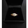 9ct Yellow Gold carved detail 0.76ct Diamond Ring