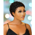 Brazilian Human Hair Curly Pixie Wig ***PLUS Free Gift***- Grade 10A ***Sale***