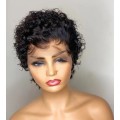 Brazilian Curly Pixie Ear-to-Ear 13x1 Lace Frontal Wig - Grade 11A