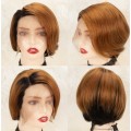 Brazilian T-part Pixie Ear-to-Ear Lace Frontal Wig - 1B/30