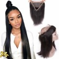 360 Degrees Full Lace Frontal - Brazilian Straight  Hair - 16 Inches - 1B