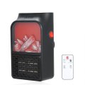 Bulk from 6//3D Flame Heater 1000W Wall Mount Electric Fireplace Log Air Warmer Remote Control