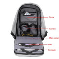 Anti-theft Travel Backpack Laptop School Bag with USB Charging Port