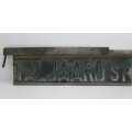 Vintage Double Sided Metal & Plastic "Taljaard Str/St" Street Sign - 60cm/119cm