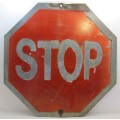 Vintage Metal Stop Sign - 60cm/60cm