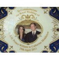 Commemorative Royal Wedding Of Prince William And Catherine Middleton Plate + Box - Royal Crest