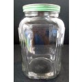 Large Vintage Glass Jar - 24,5cm/14cm/13cm