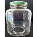 Large Vintage Glass Jar - 21cm/16cm/16cm