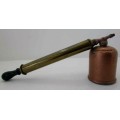 Vintage c1930's Rega Copper & Brass Manual Pump Bug Sprayer With Wooden Handle - Length 40cm