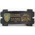 SA Police Riot Control Course 1987 Polystyrene Plaque - 46cm/23cm - Good Condition!