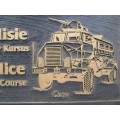 SA Police Riot Control Course 1987 Polystyrene Plaque - 46cm/23cm - Good Condition!