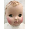 Old Bisque Doll (550), Lovely Two Tone Blue Eyes - Length 51cm; Needs Restoration
