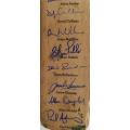 Autographed India In South Africa 1996/7 Test Series Miniature Souvenir Cricket Bat