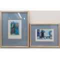 Pair of Highly Collectible Rosina Wachtmeister Signed Prints - Frame Sizes 33cm/26cm & 27cm/22cm