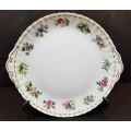 Immaculate Eared Royal Albert Flower Of The Month Cake Plate