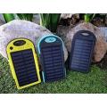 5000mAh Portable Waterproof Solar Charger Dual USB External Battery Power Bank