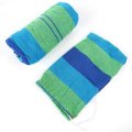 Portable Cotton Rope Outdoor Swing Fabric Camping Hanging Hammock In Blue Color