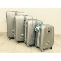 Set of 4 Suitcases Travel Trolley Luggage,ABS with Universal Wheels (Silver,Gold)