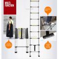 2m Retractable Portable Extension Ladder Aluminum Straight Single Ladder