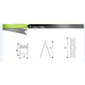 2M Multipurpose Retractable Portable Extension  Telescopic Ladder Aluminum Straight Ladder