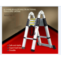 Multipurpose Retractable Portable Extension 2m Telescopic Ladder Aluminum Straight Ladder